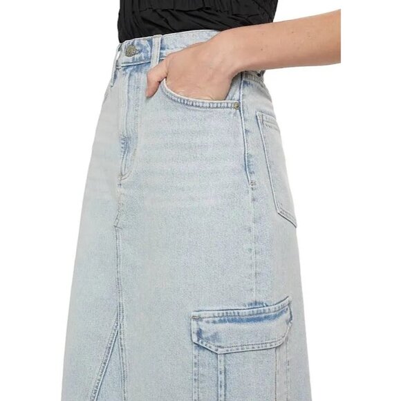 Rails Highland Stretch Denim Midi-Skirt Blue Size 29 New With Tag - Picture 2 of 6